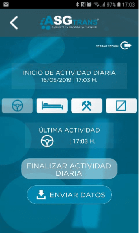El registro de la jornada de trabajo en el sector transporte por carretera.